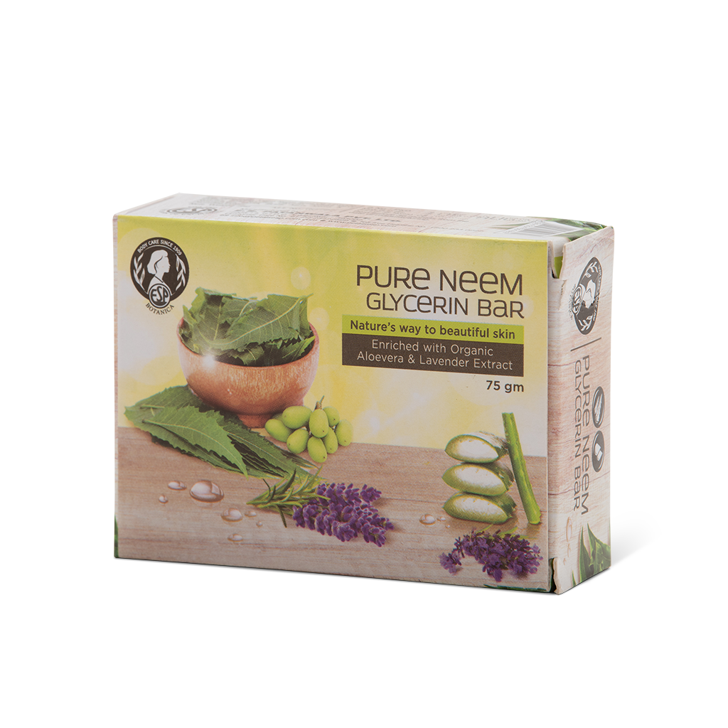 ESP Botanica Pure Neem Glycerine Bar (99.9% Germ Protection) - 75Gms
