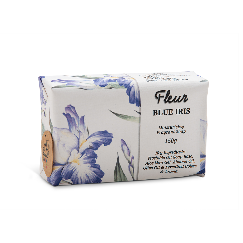 Fleur Blue Iris Moisturizing Fragrant Soap 150gms