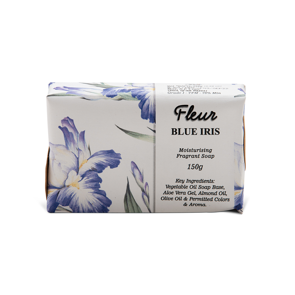 Fleur Blue Iris Moisturizing Fragrant Soap 150gms