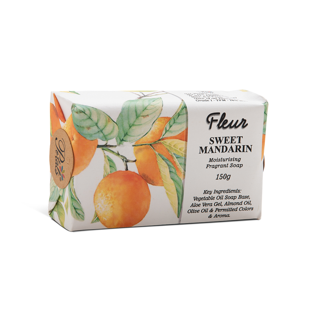 Fleur Sweet Mandarin Moisturizing Fragrant Soap 150gms