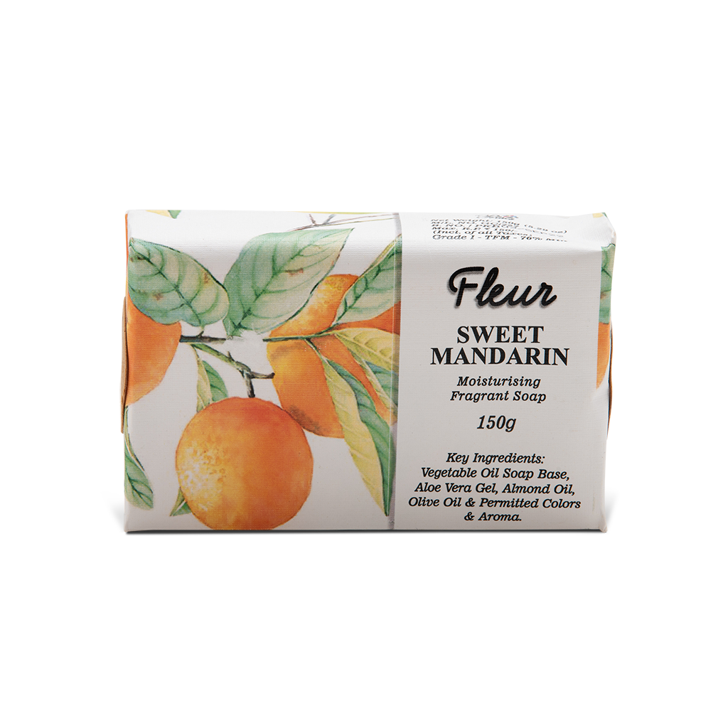 Fleur Sweet Mandarin Moisturizing Fragrant Soap 150gms