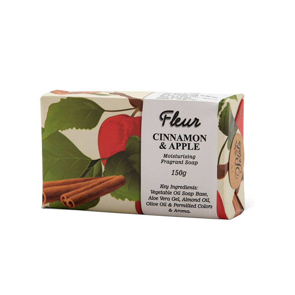 Fleur Cinnamon & Apple Moisturizing Fragrant Soap 150gms