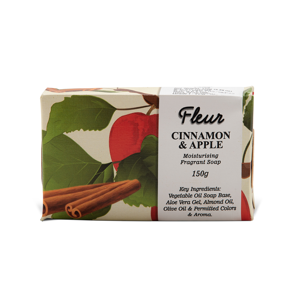 Fleur Cinnamon & Apple Moisturizing Fragrant Soap 150gms