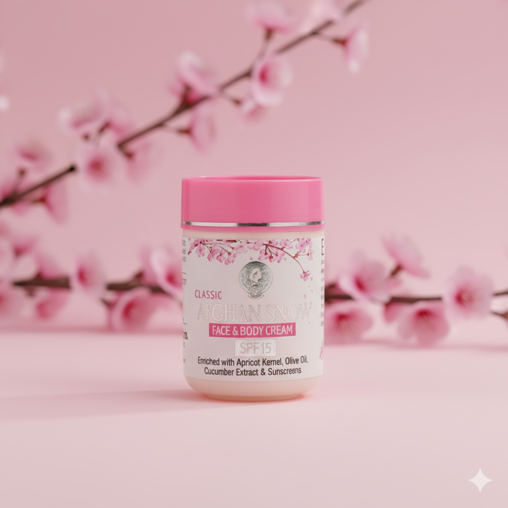 Classic Afghan Snow With Vitamin E And Sunscreens - 50gms