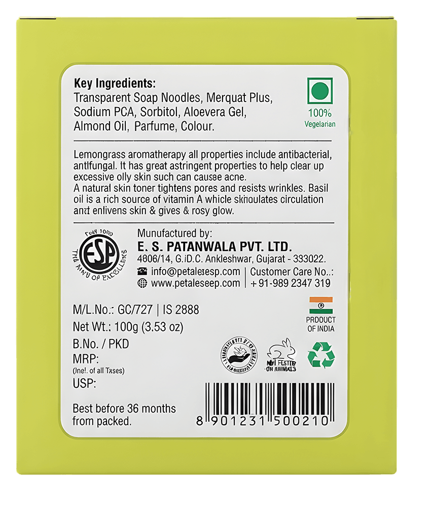Lemon Grass & Basil - 100g (3.53 oz)