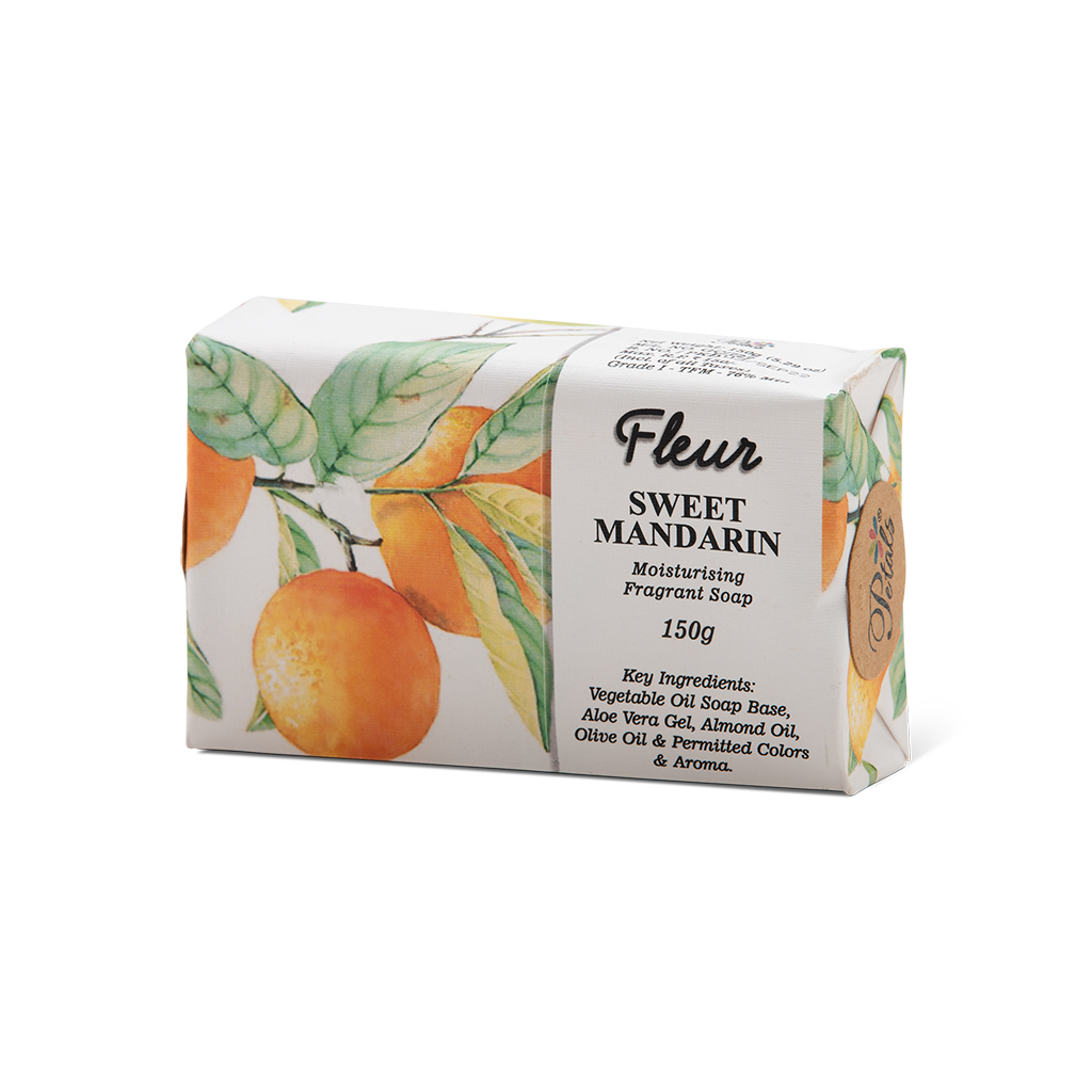 Fleur Sweet Mandarin Moisturizing Fragrant Soap 150gms