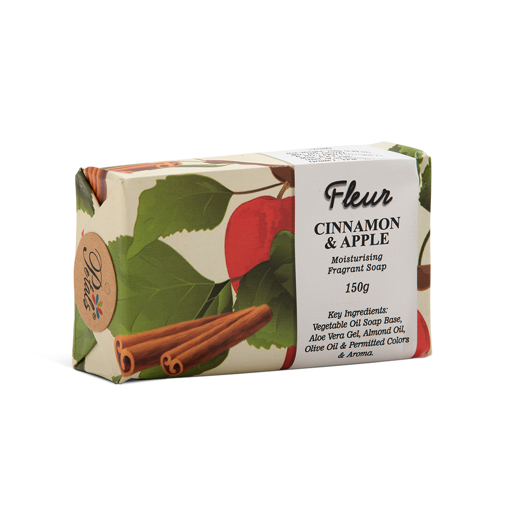 Fleur Cinnamon & Apple Moisturizing Fragrant Soap 150gms