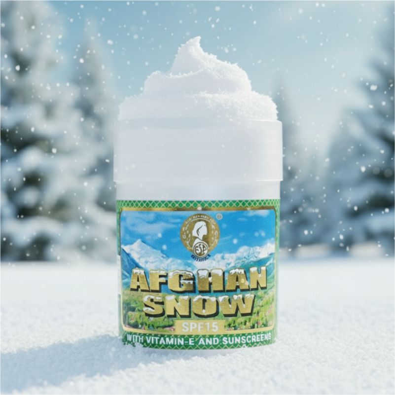 Afghan Snow with Vitamin E and Sunscreens - SPF 15 - 100gms