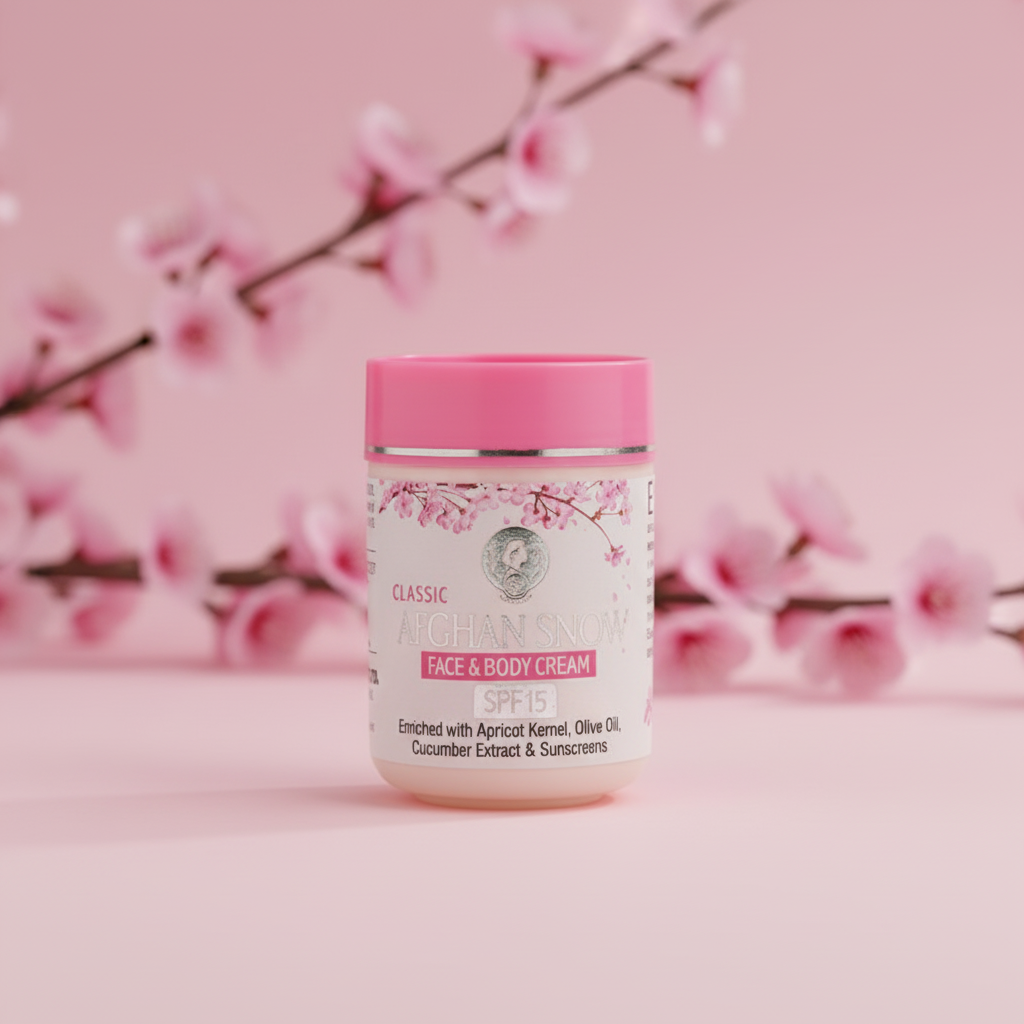 Classic Afghan Snow With Vitamin E And Sunscreens - 50gms