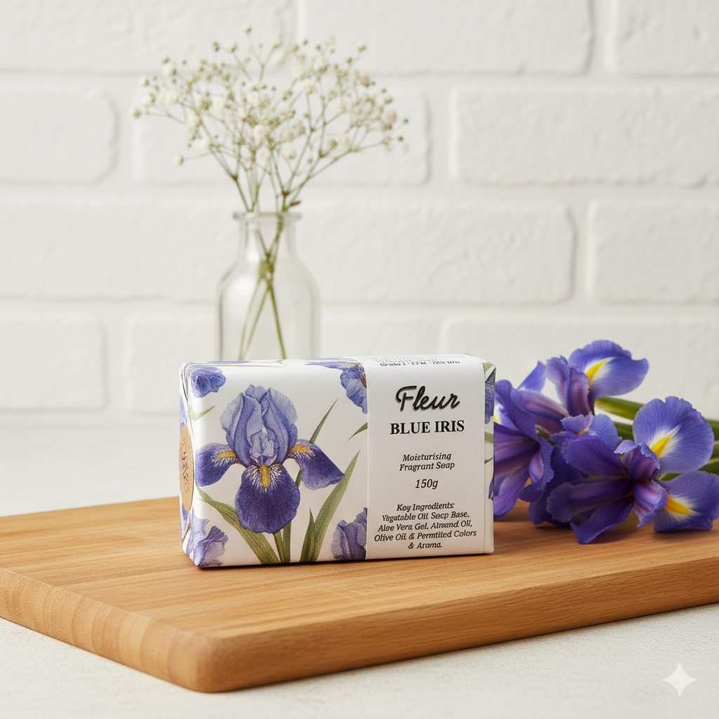 Fleur Blue Iris Moisturizing Fragrant Soap 150gms