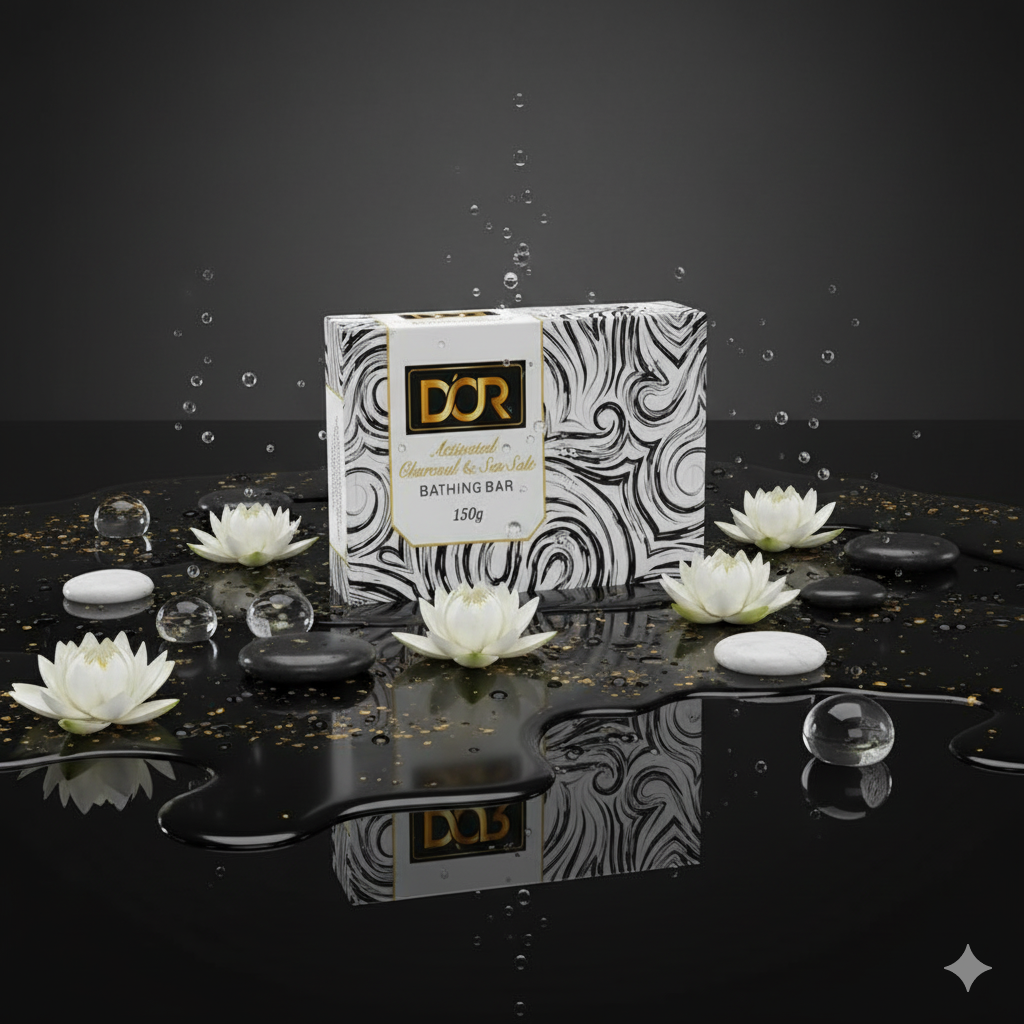 Dor Activated Charcoal & Sea Salt Bathing Bar - 150 Gms