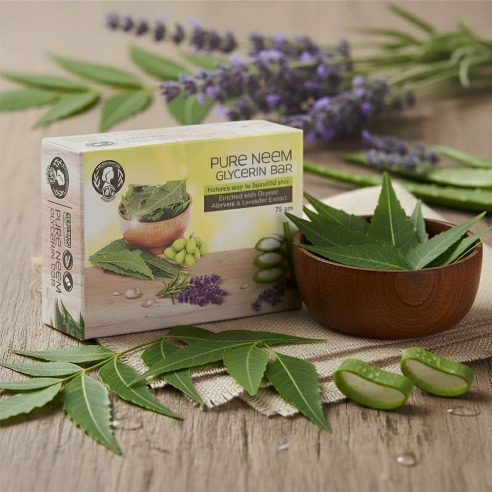ESP Botanica Pure Neem Glycerine Bar (99.9% Germ Protection) - 75Gms