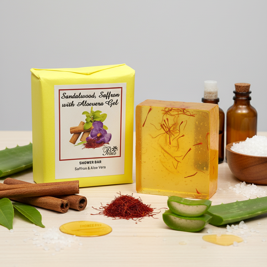 Sandalwood, Saffron with Aloevera Gel - 100g (3.53 oz)